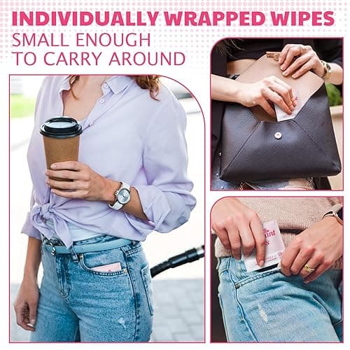 Timgle 100 Pcs Travel Deodorant Wipes Individually Wrapped Armpit Antiperspirant Deodorant Sweat Body Wipes for Women Men Teens Sports Travel Cleanse Skin and Underarm Excessive Sweating(Rose) - Rose thumbnail 4