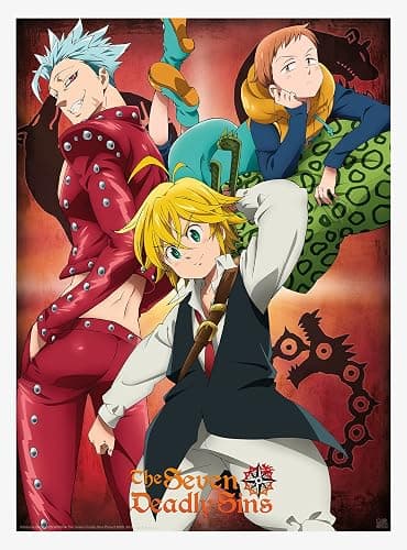 ABYSTYLE The Seven Deadly Sins Unframed Boxed Poster Set 15" x 20.5" Includes 2 Posters Featuring Meliodas, Ban, King, & Diane Anime Manga Wall Art Prints for Bedroom Office Room Decor thumbnail 2