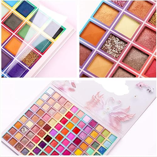99 Colors Eyeshadow Palette, Colorful Eyeshadow Palette, Professional Matte Shimmer Glitter Rainbow Makeup Pallet, Colorful Long Lasting Highly Pigmented Eye Shadow Christmas Day Gifts for Women thumbnail 7
