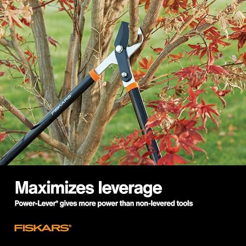 Fiskars 28-Inch Power-Lever Garden Bypass Lopper and Tree Trimmer, Sharp Precision-Ground Steel Blade for Cutting Branches up to 1.75-Inch Diameter thumbnail 3