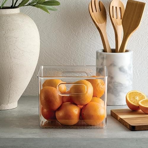 iDesign Pantry Storage Bin with Handles for Kitchen Cabinets or Fridge - Clear - Made in USA thumbnail 8