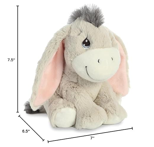 Aurora Precious Moments 7.5" Dusty Donkey Adorable Plush | Signature teardrop eyes with heart-shaped inspiration tags thumbnail 2