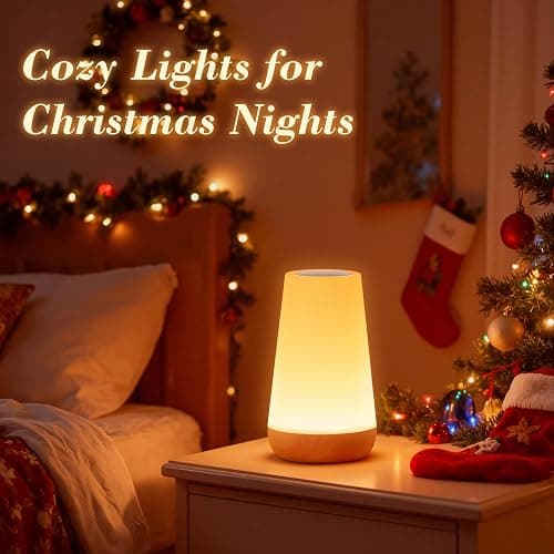 Auxmir Lampe de Chevet, Veilleuse d'allaitement Nuit, Veilleuse Bébé Tactile avec 13 Couleurs RGB, 2500mAh Rechargeable USB, Lampe de Chevet sans Fil Télécommande pour Chambre Eanfant Salon Camping thumbnail 10