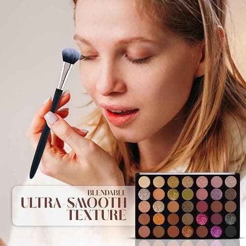 Profusion Cosmetics 35 Shade Starlet Eyeshadow Palette, Multi Finish Golden Neutrals, and Glamorous Glitter Hues for Achieve Stunning Vibrant Eye Looks thumbnail 3