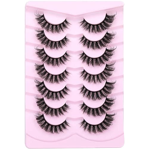 Geeneiya Short Cat Eye Lashes Mink Lashes Natural Look Wispy False Eyelashes 15mm Volume Extension Fox Eye Fake Eyelashes Extension thumbnail 7