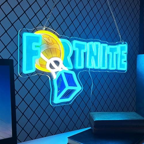 Fortnite Logo Neon Sign for Wall Decor,Official Licensed LED Neon Light for Gaming Bedroom & Man Cave Decor,Battle Royale Fan Space,Best Gamer Gift for Fortnite Fans,Streamers,Esports Players thumbnail 4