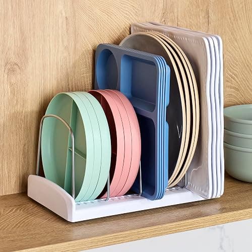 YouCopia StoreMore Adjustable Bakeware Rack with Steel Wires, Cookie Sheet Baking Pan and Tray Organizer for Kitchen Cabinet and Pantry Storage, Premium Edition thumbnail 8