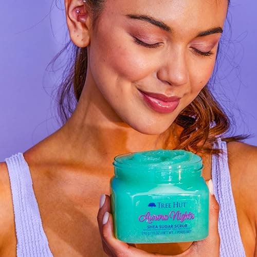 Tree Hut Aurora Nights Shea Sugar Scrub, Exfoliating, Hydrating & Moisturizing Body Scrub with Shea Butter & Nourishing Essential Oils, Smooth & Soften Skin, 18 oz thumbnail 9