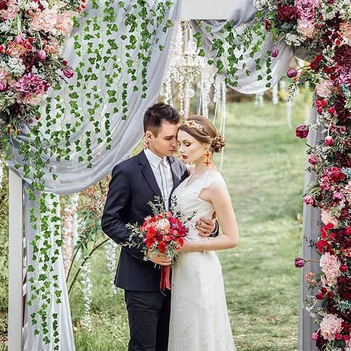 CEWOR 36 Pack 236 Feet Artificial Vines for Bedroom, Fake Ivy for Room Wedding Decor, Hanging Vines with Fake Leaves Artificial Ivy Garland for Wall Indoor Outdoor Decoration thumbnail 6
