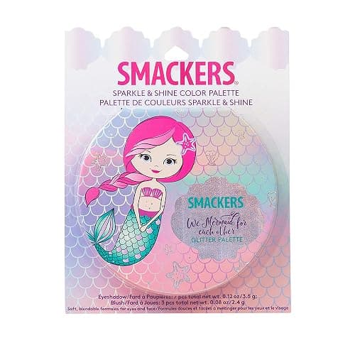 Lip Smacker Sparkle & Shine Eyeshadow Makeup Palette, Mermaid Palette Shimmer | Christmas Make Up Collection | Holiday Present | Gift for Girls thumbnail 5