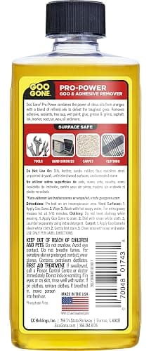 Goo Gone Pro Power Adhesive Remover - 8 Ounce - Use on Silicone, Caulk, Contractor's Adhesive, Tar, Adhesive, Grease, Gum, Decals thumbnail 2
