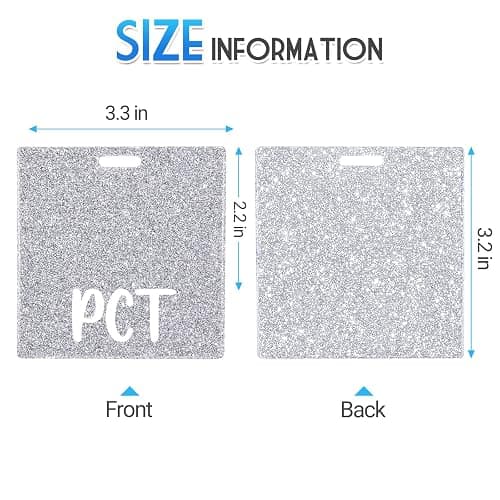 Plifal PCT Badge Buddy Card Holder Nurse Nursing Accessories Patient Care Technician Glitter Silver Horizontal ID Name Identification Tags Nurse Work thumbnail 3