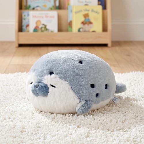 Chubby Blob Seal Pillow, 15.7" Cute Fat Seal Plushie Stuffed Animal Toy | Soft Ocean Animal Hugging Pillow, Squishy Mochi Seal Plush Body Pillow, Gift for Kids and Adults thumbnail 5