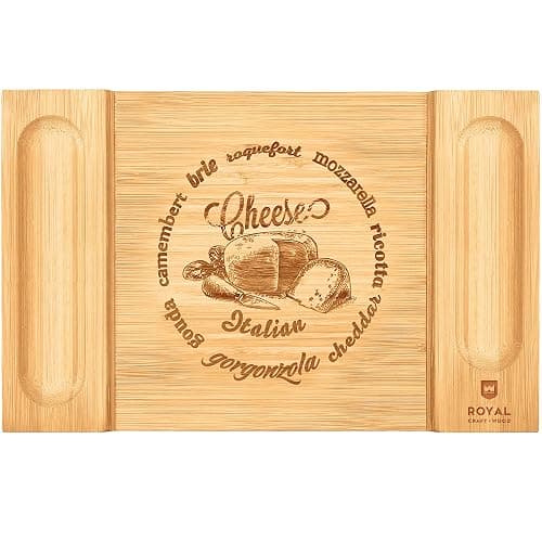 Bamboo Charcuterie Boards - Unique Cheese Board & Serving Tray - Elegant Holiday & Housewarming Gift thumbnail 8