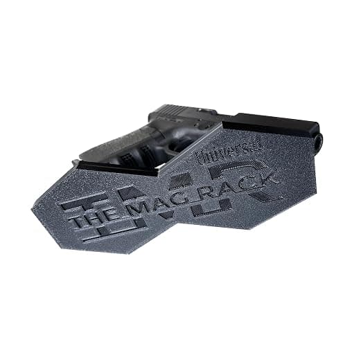 Universal Pistol Mount - Picatinny & Polymer Frame - Underrail Mounting System. 9mm .40 .45 Handgun Mount Display Rack - Made in USA thumbnail 4