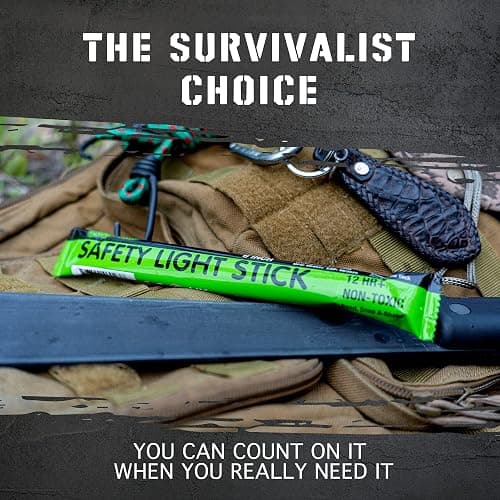 Emergency Glow Sticks with 12 Hours Duration, Individually Wrapped Industrial Grade Glowsticks for Survival Gear, Camping Lights, Power Outages and Military Use thumbnail 2