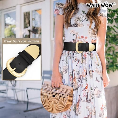 Women Wide Elastic Waist Belt for Dresses Fashion Thick Stretchy Belt for Trendy thumbnail 4