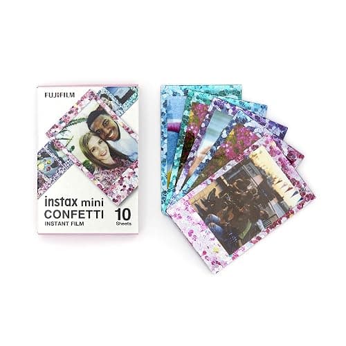 instax Limited edition 3 pack Deco mini film Bundle, Confetti, SKY Blue, Mermaid Borders, pack contains 3 x 10 shot film catridges thumbnail 4