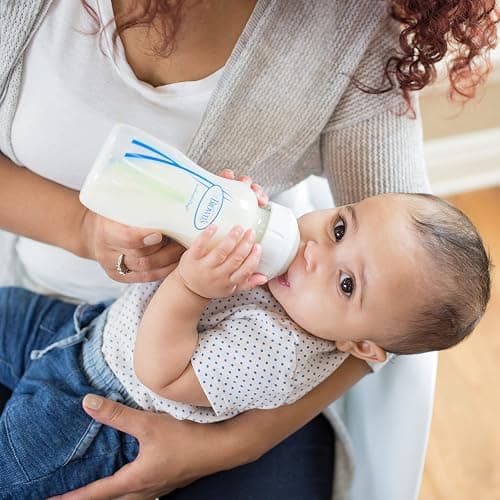 Dr. Brown's Natural Flow Anti-Colic Options+ Wide-Neck Baby Bottles 9 oz/270 mL,with Level 1 Slow Flow Nipple,4 Count,0m+ - 9 oz, 4 Pack - 4 Count (Pack of 1) thumbnail 10