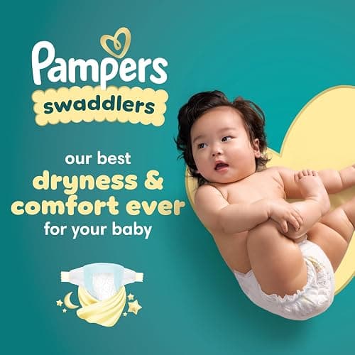 Pampers Swaddlers Diapers, Size 0 (up to 10 lbs), 140 Count, Absorbent, Keeps Baby Dry and Comfortable, Skin Safe Disposable Baby Diaper (Packaging May Vary) thumbnail 14