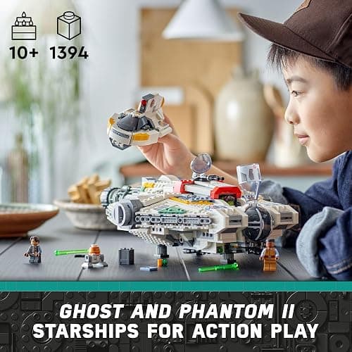 LEGO Star Wars Ahsoka Ghost and Phantom II Spaceship Toy - 75357 | Gifts for Birthdays, 4 Minifigures thumbnail 3