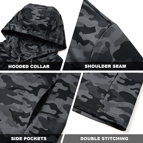 Hoodies for Men Golf Fleece Hooded Sweatshirts Dry Fit Athletic Lightweight Casual Midlayer Mens Hoodies Pullover thumbnail 6