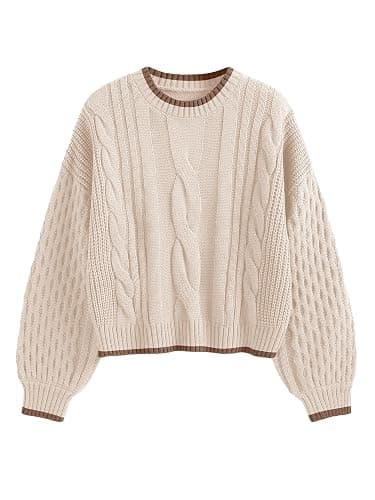 ZAFUL Knit Cable Sweater Knitted Tops - Image 1