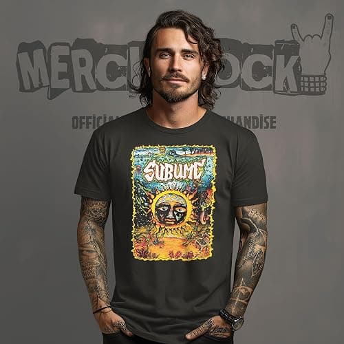 Sublime Men's Under The Sea Sun T-Shirt Charcoal | Officially Licensed Merchandise thumbnail 2