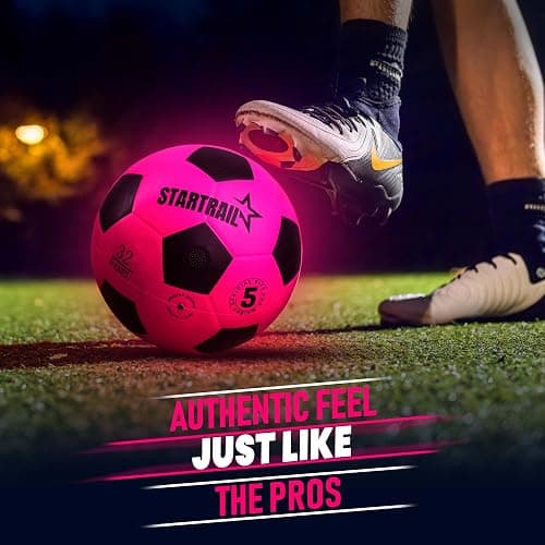 Glow in the Dark Soccer Ball | Sports Gift for Girls Ages 6-15 | LED Light-Up Ball with 3 Extra Batteries and Pump | Pre-Installed Batteries | Size 5 | Indoor & Outdoor Fun Gift for Kids & Teens 8-15 thumbnail 7