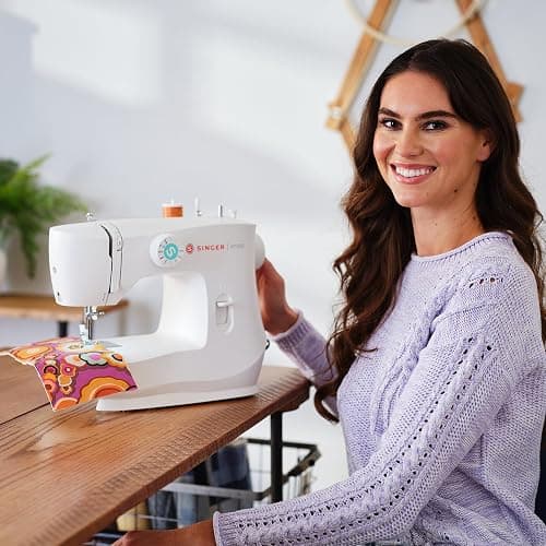 SINGER M1500 Lightweight & Portable Sewing Machine with Accessory Kit | 57 Stitch Applications, LED Light & 4-step Buttonhole | Great for Quilting, Crafts & Mending thumbnail 5