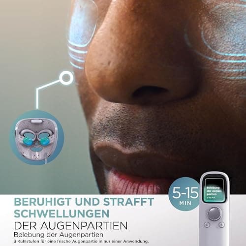 Shark CryoGlow LED Maske, Lichttherapie Maske, Kühlung der Augenpartie, Anti-Aging, Hautklärung, rote/blaue LED, Rotlichtlampe Gesicht, USB-C, Fernbedienung, Schönheitsgeschenke, Kühles Lila FW312EUPL thumbnail 7