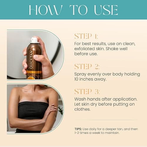 Body Drench QuickTan Instant Self Tanner Bronzing Spray, Salon-Quality Medium/Dark Tan, Streak-Free, Tinted Formula, 6 oz, 1-pack thumbnail 5