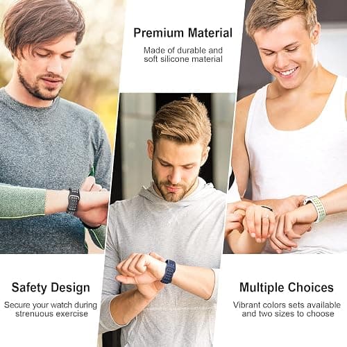 DigiHero Sport Straps Compatible with Apple Watch Straps 44mm 46mm 42mm 40mm 45mm 41mm 38mm 49mm Women Men, Breathable Soft Silicone for iWatch Series 11 10 9 8 7 6 5 4, Ultra SE 3 2 1 thumbnail 6