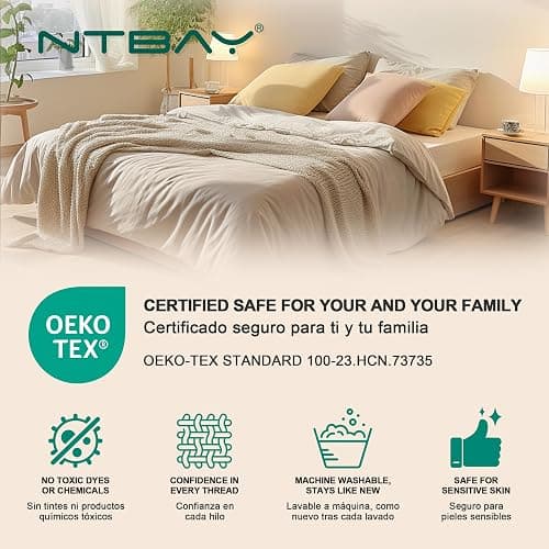 NTBAY Standard Pillowcase Set - 2 Pack Brushed Microfiber 20x26 Pillowcases - Soft, Wrinkle-Free, Fade-Resistant, Stain-Resistant, Blush Pink Pillowcases with Envelope Closure - 20x26 Inches thumbnail 6