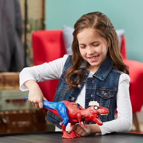 Spider-Man Marvel Web Chompin' Spider-Rex 16-Inch Action Figure with Sounds and Dino Blast Action, Superhero Toys for Kids Ages 4 and Up thumbnail 9