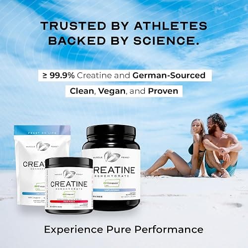 Muscle Feast Creapure Creatine Monohydrate Powder, Vegan Keto Friendly Gluten-Free, Mass Gainer, Muscle Recovery Supplement and Trusted Creatine for Muscle Growth, Creatine Powder, Unflavored, 500g thumbnail 8