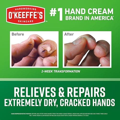 O'Keeffe's Working Hands Hand Cream for Extreme Dryness - 3.4 oz Jar (1 Pack) - Repairing Skincare for Cracked, Dry Hands thumbnail 2