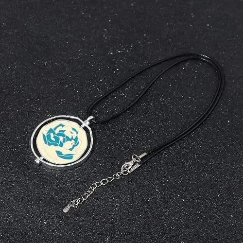 SONGCHANGJEWELRY Elegant Arcane Rose Pendant Necklace - Flip over design with delicately carved flowers - Gift to Witness Love and Friendship thumbnail 3