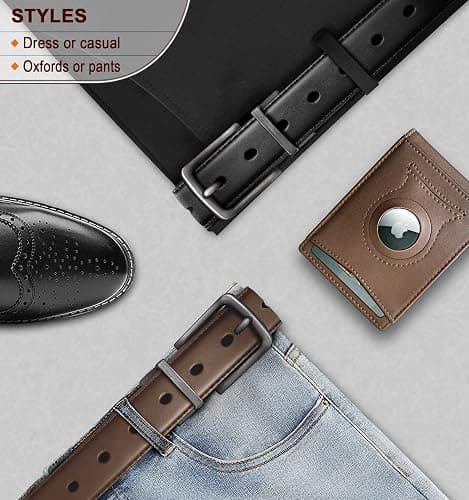 BULLIANT Men's Belt,Reversible Belt Adjustable For Gift Men 1.25”-Cut For Fit-2 Sides in 1 Belt(Not 2) thumbnail 8