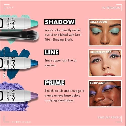 NYX PROFESSIONAL MAKEUP Jumbo Eye Pencil, Blendable Eyeshadow Stick & Eyeliner Pencil - Frappe (Chocolate Brown) thumbnail 7