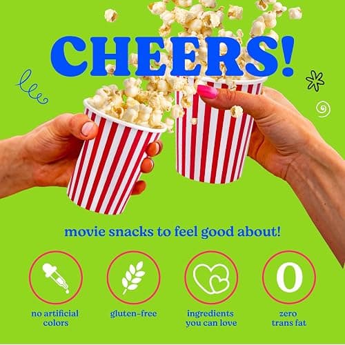 Pop n' Dulge Popcorn Movie Night Supplies 16 pcs Gift Set, 5 Gourmet Popcorn Kernels, 5 Seasoning Variety Packs Non-GMO Kosher Snacks, Great Housewarming Family Date Night Gifts Basket Ideas For Him Her thumbnail 6