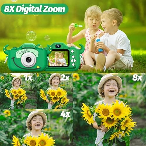 Goopow Kids Camera Toys for 3-8 Year Old Girls Boys,Children Digital Video Camcorder Camera with Cartoon Soft Cover, Best Chritmas Birthday Festival Gift for Kids thumbnail 8