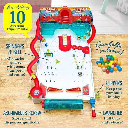 Thames & Kosmos Pinball Machine Maker STEM Experiment Kit Toy of the Year Finalist - Build a Reconfigurable Pinball Machine, Explore Physics, Force, Motion, Gravity, Simple Machines, Gumballs Included thumbnail 4