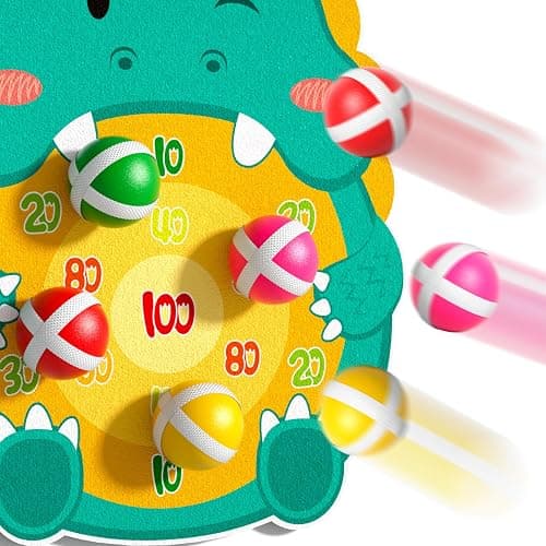 Bennol Dinosaur Shooting Game Toys Gifts for 3 4 5 6 Year Old Boys Kids, Dinosaur Outdoor & Indoor Dart Board with Sticky Balls Toys for Kids Ages 3-5 6-8, Birthday Gifts for 3+ Year Old Boys Girls thumbnail 6