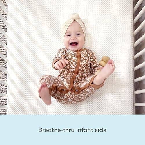 Newton Baby Essential Waterproof Crib Mattress and Toddler Bed - Ultra-Breathable Proven to Reduce Suffocation Risk, Washable Core & Cover, All-Stages, Deluxe 4" - Thick White thumbnail 4