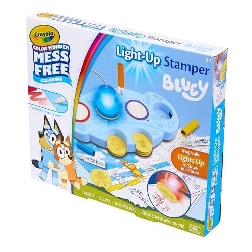Crayola Magic Light Up Bluey Stamper Art Set, Toddler Mess Free Coloring & Stamping Kit, Holiday for Kids, Bluey Toys, Ages 3, 4, 5 thumbnail 5