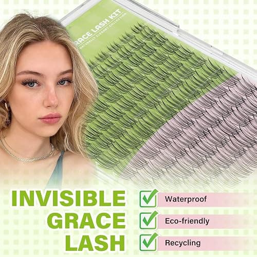 KEYYOU Natural Lash Clusters,Aurora Wispy Lashes,Seamless Mascara Look | Untra-Thin 0.03mm Clear Band,Beginner-friendly,Poke-Free Comfort,Featherlight Fibers,Daily Attendance,Eyelash Clusters,8-16mm thumbnail 2