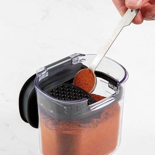 ProKeeper+ Airtight Food Storage Container Set – Clear Plastic Flour and Sugar Canister Set with Magnetic Accessories for Kitchen Organization (Black, 13-Piece) thumbnail 9
