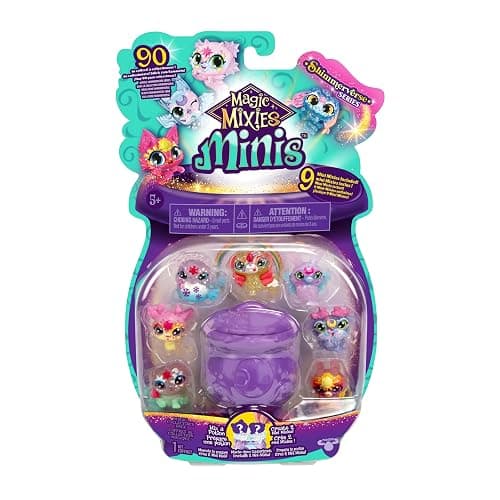 Magic Mixies Minis Magic Shimmerverse Series Collector's Pack, 9 Mini Mixies Included with Magical Fizz Cauldron Unboxing - 2 Hidden Minis thumbnail 3