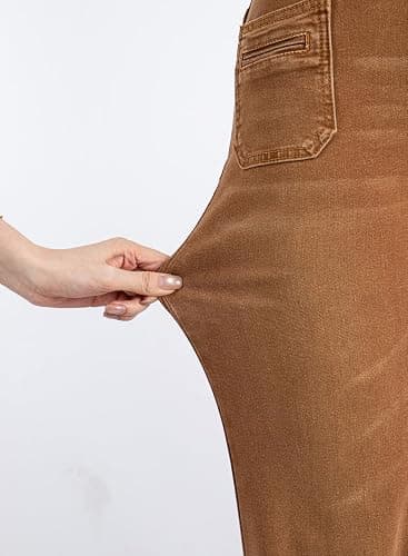Sidefeel Women's Wide Leg Jeans High Waisted Denim Pants | Double Button Waistband,Tummy Control,Front Patch Pockets,Full Length,High Rise,Stretchy Fabric,Casaul Daily Wear thumbnail 8